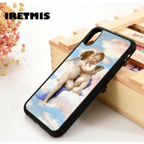 Iretmis 5 5S SE 6 6S Soft TPU Silicone Rubber phone case cover for iPhone 7 8 plus X Xs 11 Pro Max XR Clouds Clow Angels