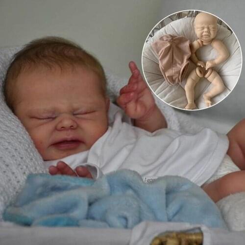 NPK 17inch Doll Kit Vincent Lifelike Newborn Baby Size Unfinished Doll Parts