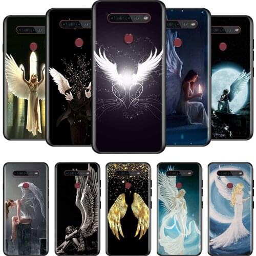 Angel wings For LG G8 V30 V35 V40 V50 V60 Q60 K40S K50S K41S K51S K61 K71 K22 ThinQ 5G Phone Case