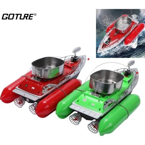 Goture Mini Remote Control Fish Finder Fishing Boat RC Fish Boat Lure Boat 5/7 Hours with LED Light Fishing Accessories