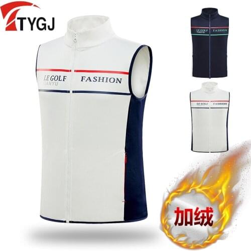 2019 autumn winter new golf apparel mens vest fleece warm vest mens Sportwear tops sleeveless jacket M-2XL