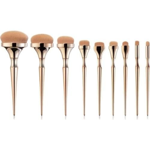 9Pcs Makeup Brush Set Brush Full Combination Professional High-End Foundation Brush Toothbrush Multifunctional Tool
