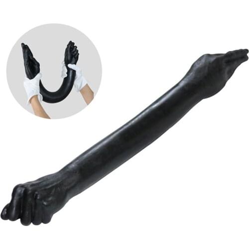 New Long Arm Fisting Black Fist Dildo Huge Double Ended Dildos Anal Plug Dilator Adult Sex Toys For Woman Lesbian Masturbation