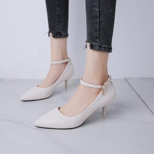 High Quality New Women Shoes Advanced Fashion Classic Night Club Thin Heels Ladies Sexy Mature High Heels Sapato Feminino W32-39