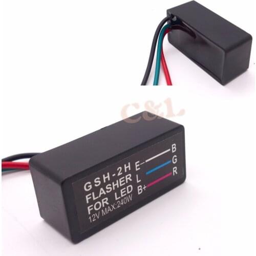 New Black DC 12V 240W 3-Pin Turn Signal Flasher Relay For Motorcycle ATV Lamp LED Light