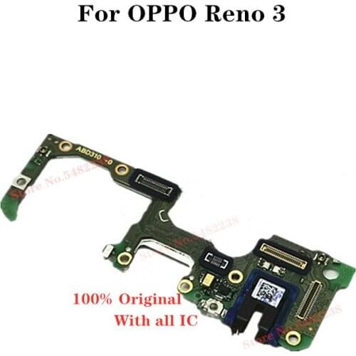 Original Headphone Jack MIC Connector For OPPO Reno 3 Microphone Earphone Jack Audio Flex Cable For Reno3 Replacement Parts