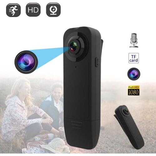 1080P Wearable Mini Camera pocket body micro Video Recorder Night Vision Motion Detect Small Cam for Home Outside Camcorder T189