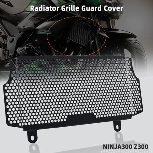Radiator Ninja300 Z300 Motorcycle Radiator Guard Protector Grille Cover Accessories For Kawasaki Ninja 300 Z300 2016 2017 2018