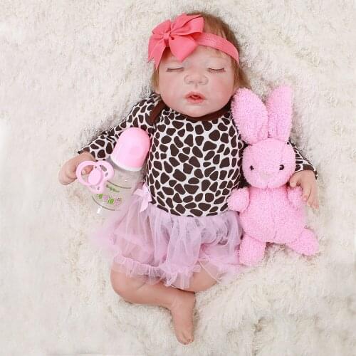 Reborn real baby dolls 19"46cm handmade bebe dolls silicone dolls toys for child birthday present gift newborn sleeping babies