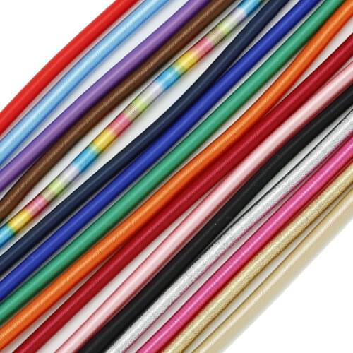 5mmx45cm Silk Jewelry Cord With Hollow Rubber For Necklace DIY Hand-Woven Cushion Fashion Jewelry Making Cords Accessories 1PC
