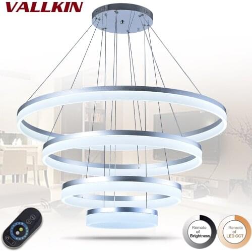 Dimmalbe Modern LED Pendant Lights For Living Room Hanging Circel Rings Acrylic suspension luminaire Pendant Lighting Lamps