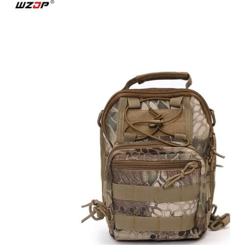 WZJP 2018 New Military Tactical Pouch Camouflage Small Chest Bag With Molle Outdoor Hunting Camping Waterproof Pouch Python Bag