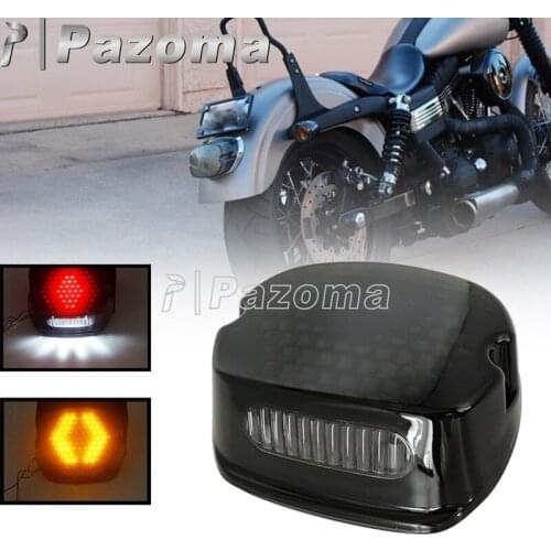 Motorcycle Tail Light Rear LED Integrated Turn Signal Brake Lamp License Plate Light Taillight For Harley Sportster Dyna Softail