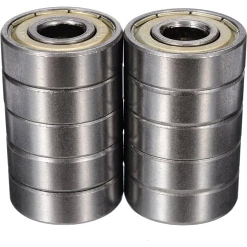 10Pcs 608ZZ Miniature Ball Bearings Set Metal Double Shielded Ball Bearings 8x22x7mm For Skateboards Scooter Practical Tool Part