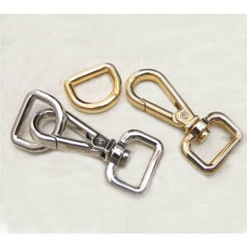 16mm 5/8" ZINC push gate hook Swivel hook and D rings For Bag, Purse Strap