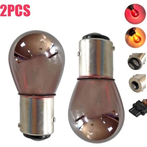 2Pc Car LED Brake Turn Singal Light 3156 1176 1157 S25 12V 5W/21W BAY15D BA15D BAZ15D BAU15S Chrome Plated Mirror Invisible Bulb