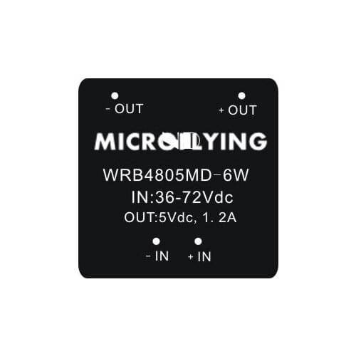 2pcs dcdc converter 48V to 5V 6w WRB4805MD-6W isolated dc dc step down power low ripple