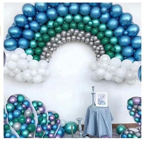 60Pcs 10inch Multicolor Chrome Metallic Balloons For Kid Birthday Party Wedding Bridal Engagement Baby Shower Decoration