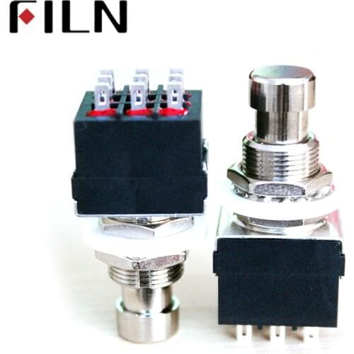 9pin 3pdt latching guitar switch Guitar Effects Pedal Box Stomp Foot True Bypass