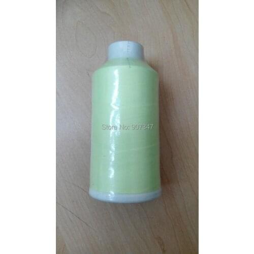 Free shipping 3000m glow in the dark embroidery thread yellow color thread for machine embroidery thread