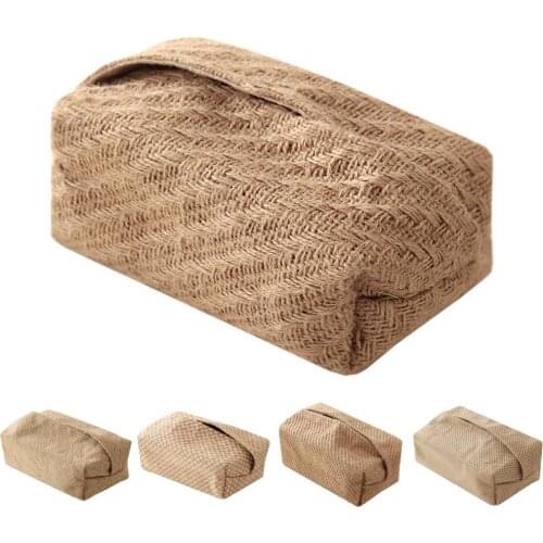 Household Tissue Case Japanese-Style Decorative Fabric Table Tissue Boxes for Car Tissue Box Storage Supplies