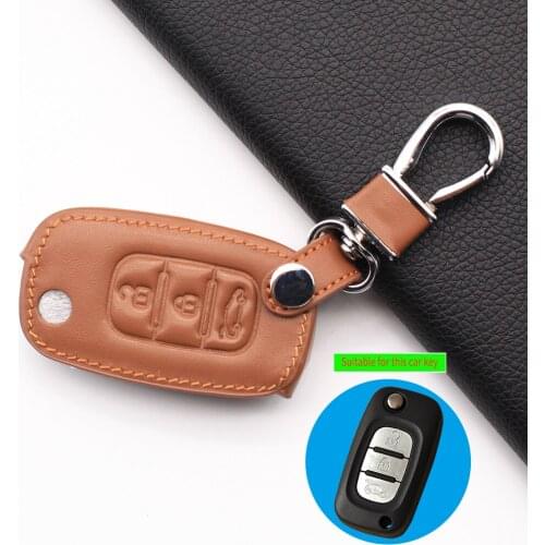 100% leather car key case Keyboard cover For LADA Sedan / Largus / Kalina / Granta / Vesta 3 button car keys accessories