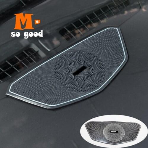 For Cadillac XT5 2016 17 2018 Stainless Steel Center Middle Instrument Panel Audio Speaker Horn Cover Trim Car Accessories