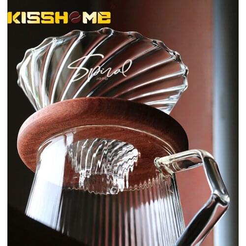 Espresso Coffee Dirpper Filter Wooden Tray Coffee Pot Ceramic Coffee Filter Cup Coffee Accessorie Funnel Drip Hand Cup Filter