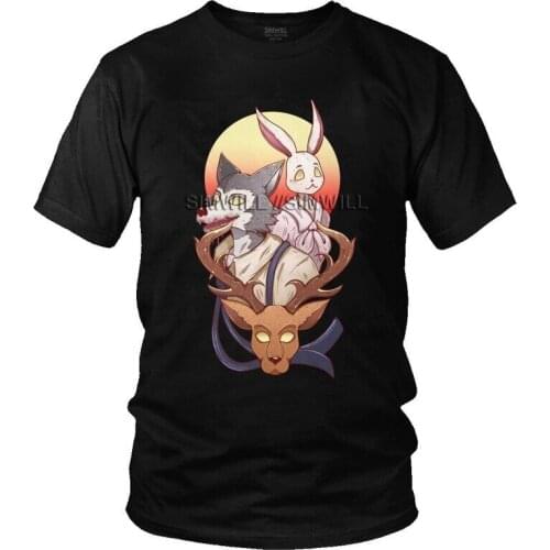 Japanese Anime Beastars T-shirt Men Fashion T Shirt Short Sleeve Animal Wolf Furry Manga Haru Louis Tshirts Cotton Tees Top