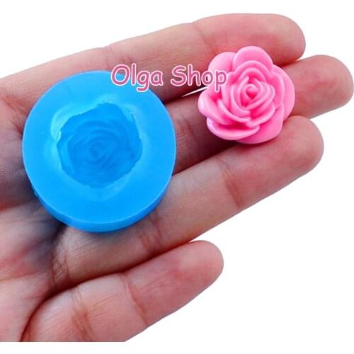 HYL095 21.7mm x 21.4mm Flower Silicone Mold Fondant Cake Decoration Candy Resin Clay Earrings Necklace Craft Soap Candle