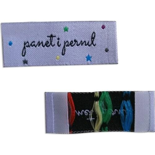 Customized Woven Labels For Clothing Cusmtom Hand Made Damask Garment Tags For Clothes Sewing Fabric Label Embroidered Tag