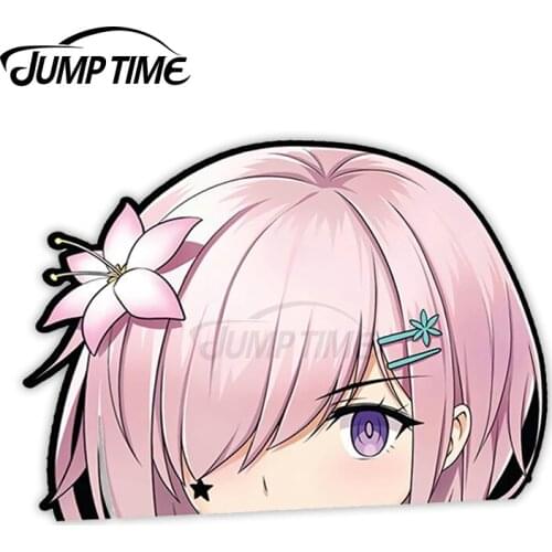 JumpTime 13 x 8.8cm For RACING MASHU PEEKER Anime Fate Grand Order Car Stickers Graffiti Creative Scratch-proof Window Decal