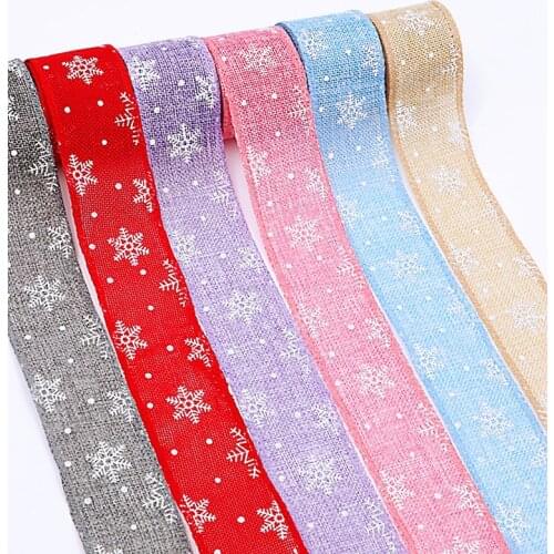 5cm snowflake ribbon 3 yards DIY handmade material headdress hair bow clothing accessories home shoes hats lace