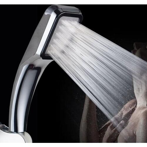 30% Water Saving 300% Pressure Boost Shower Head Chuveiro 300 Holes Quality ABS Chrome Handheld Hold Douche Bathroom Shower