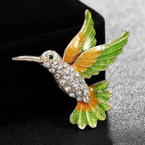 Small Enamel Hijab Accessories Fashion Women Jewelry Perfect rhinestone Crystal Brooches Bouquet Bags Bijuteriras Broaches