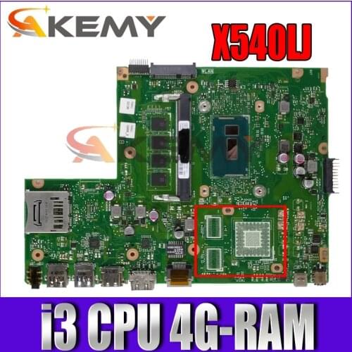 X540LJ MAIN BOARD For ASUS VivoBook X540L R540L F540L A540L X540LA X540LJ Laptop Motherboard With Intel i3 CPU 4G-RAM 100% Test