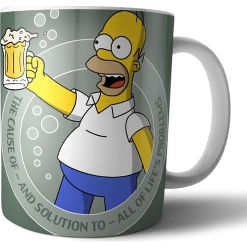 The Simpsons Cup Cute Mugs Animated Cool Mugs Regular Size Beautiful Gift Tea Milk Coffee Cups Christmas Gifts Ceramic Creative Latte Quality Kitchen Lovers Original Licensed Personalized