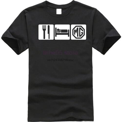 Men High Quality Tees MG Rover T Shirt ZT ZR Midget MGB Retro Car Classic Eat Sleep Funny Gift New Dad O-Neck Teenage T-Shirt