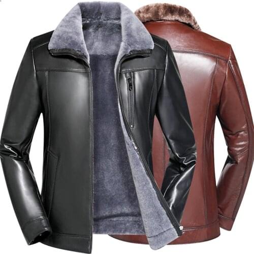 Genuine Leather Jacket Men Winter Jacket Real Sheepskin Coat for Men Real Wool Fur Liner Warm Jackets Chaqueta Hombre MY1803