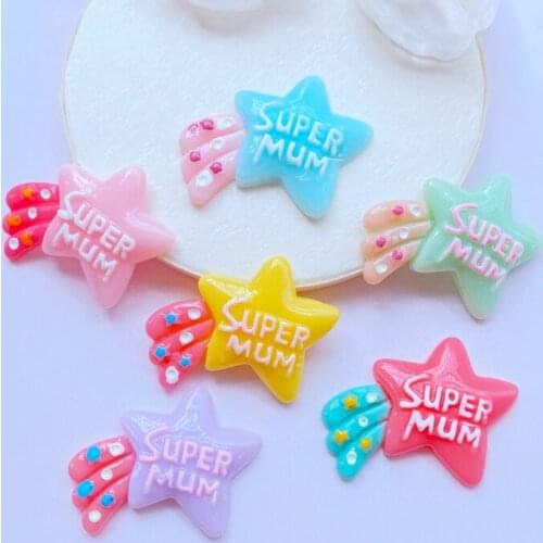 10Pcs New Resin Cute Mixed Mini Cartoon Meteor Flat back Cabochons Scrapbooking DIY Jewelry Craft Decoration Accessorie J89