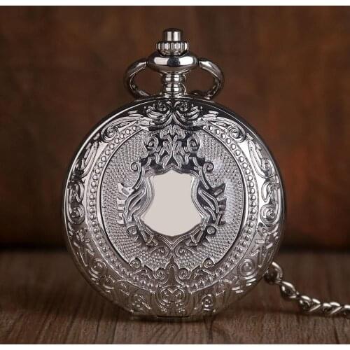 New Vintage Shield Design Pocket Watches Auto Self Winding Mechanical Pocket Watches Exquisite Fob Chain Steampunk Pendant Gifts