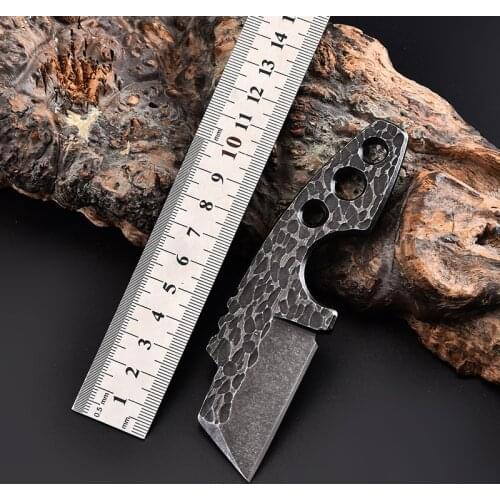 Hunting Military Pocket Knife Tactical Fixed Blade Survival Knives Camping Rescue Knife Necklace Karambit Mini Keychain EDC Tool