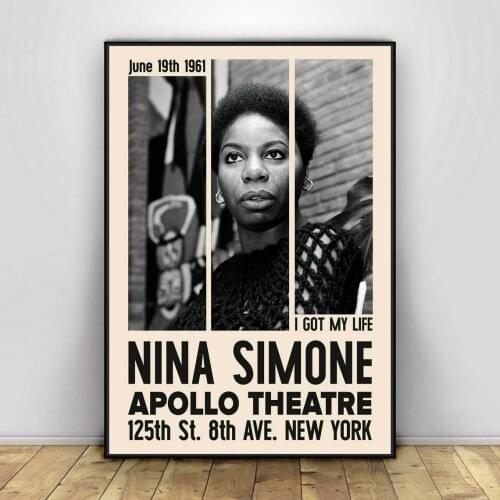 Nina Simone Poster Music Singer Star Canvas Poster Wall Painting Home Decoration ( No Frame )