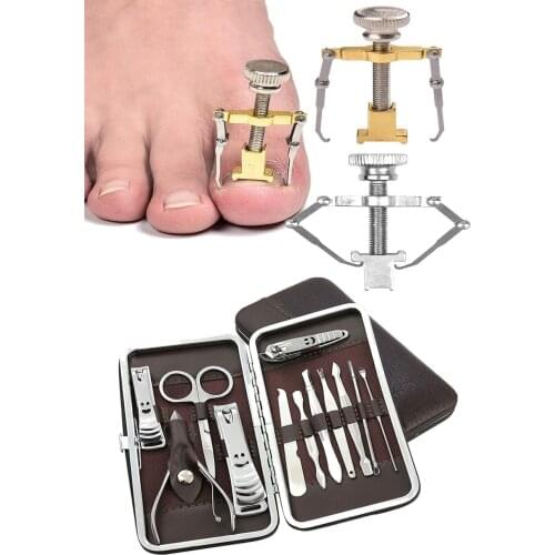 Ingrown Nail Remover Apparatus 12 Piece Manicure Set Bag