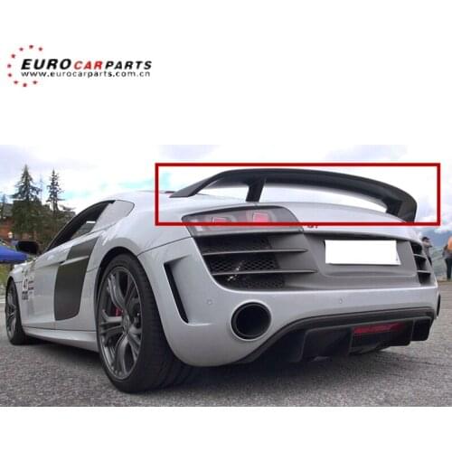 R8 GT rear wing fit for AD R8 GT style carbon fiber material R8 rear wing with trunk lid mesh