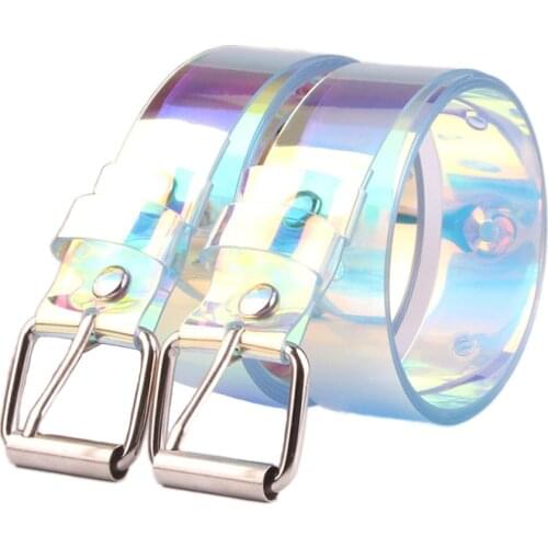 New Women Shinny Colorful Waist Belts Transparent Plastic Square Buckle Belt Ladies Girls Jeans Dress Decoration Waistband Z30