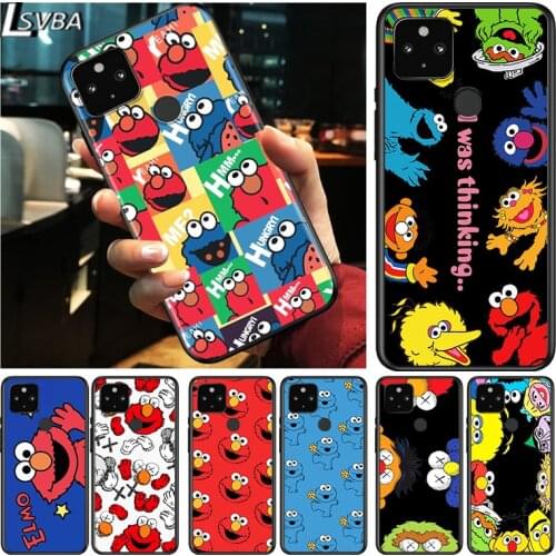 Sesame Street Cookies Shockproof Cover for Google Pixel 5 4 5A 4A XL 5G Black Phone Case Shell Soft Fundas Coque Capa