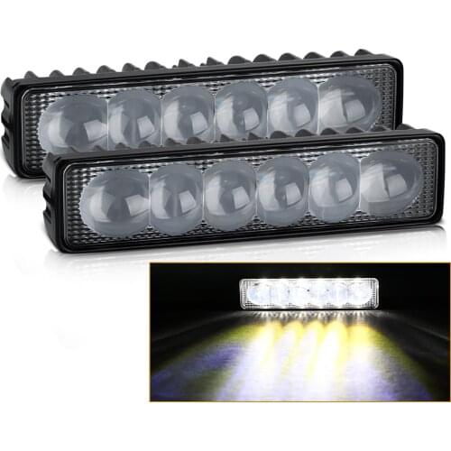 LED Headlights 18W For Auto Motorcycle Truck Boat Tractor Trailer Offroad Working Light 6 LED Work Light Spotlight Work Light 6D