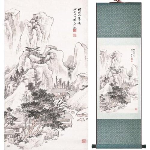 Home Office Decoration Chinese scroll painting birds painting Chinese wash Printed painting 060410
