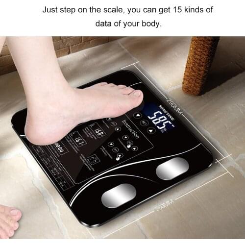 Body Fat Scales Intelligent Electronic Weight Scale High Precision Digital BMI Scale Water Mass Health Body Composition Analyzer